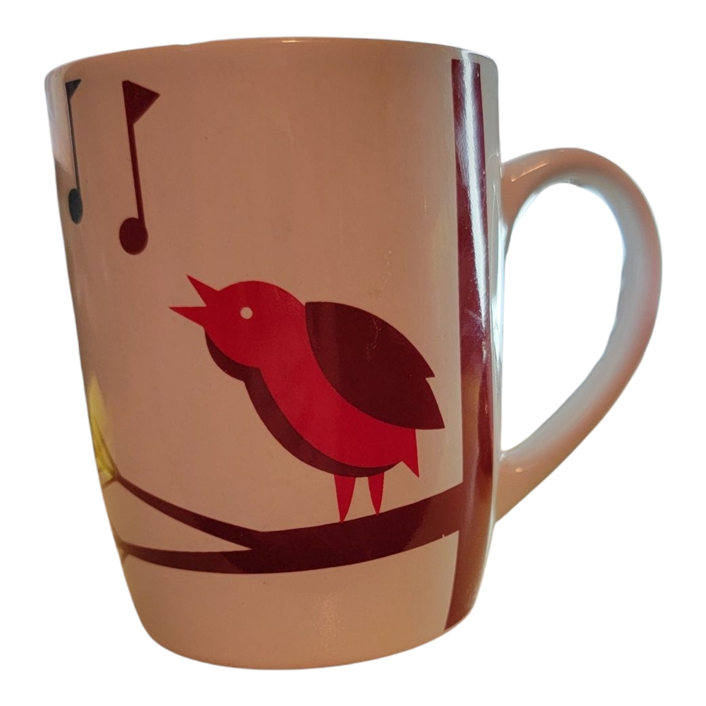 Starbucks 2012 White Coffee Mug with Song Bird